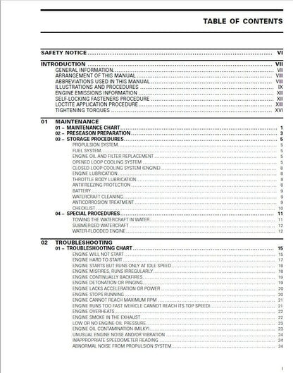 Sea-Doo GTX RXP RXT WAKE Service Manual sample page from service manual