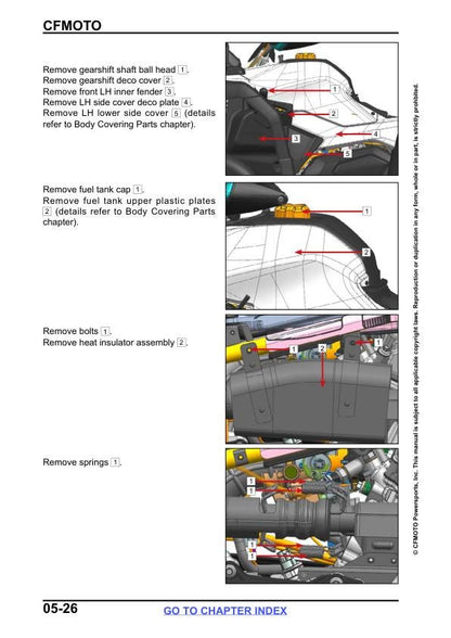 CFMOTO CFORCE 600 625 ATV Service Manual sample page from service manual