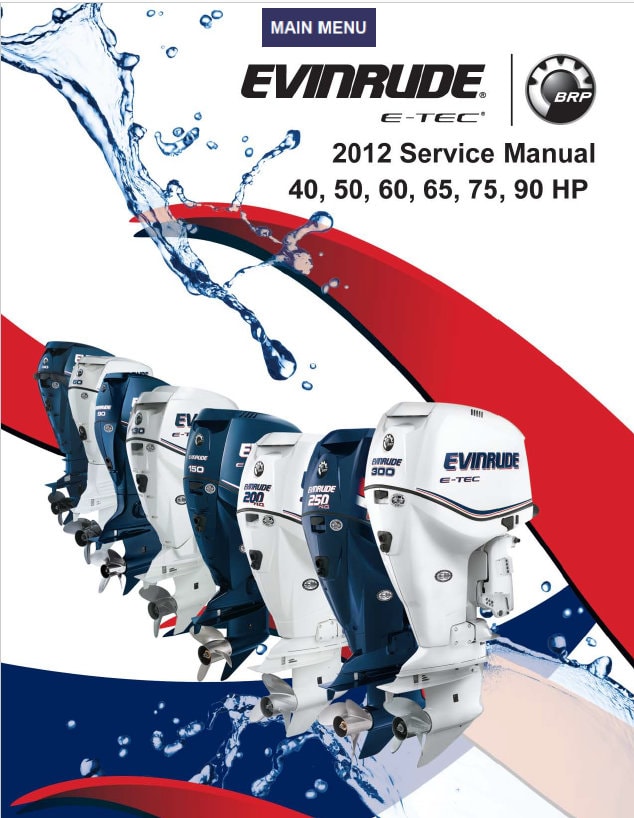 Evinrude 40-90 HP Outboard Service Manual factory service manual title page
