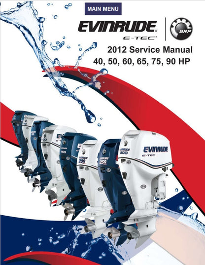 Evinrude 40-90 HP Outboard Service Manual factory service manual title page