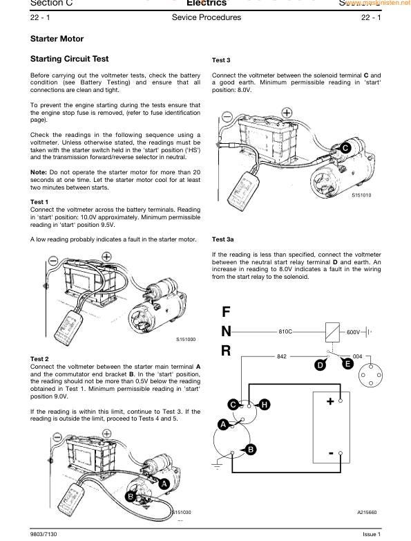 JCB 2CX Backhoe Loader Service Manual sample page showing repair procedures