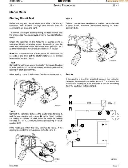JCB 2CX Backhoe Loader Service Manual sample page showing repair procedures