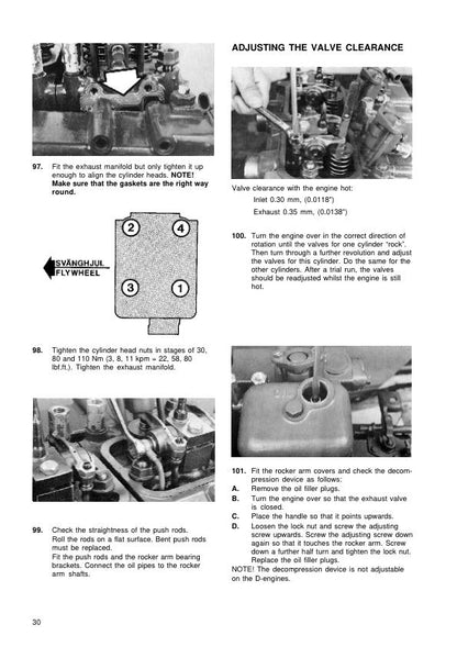 Volvo Penta MD11C MD17C MD11D MD17D Engine Service Manual sample page showing schematics and diagrams