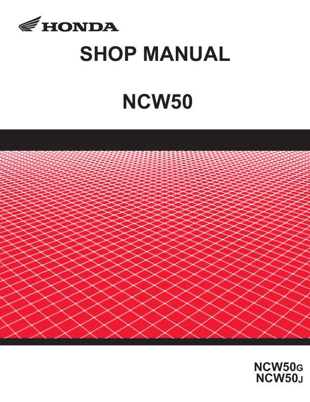 Honda NCW 50 Motorcycle Service Manual factory service manual title page