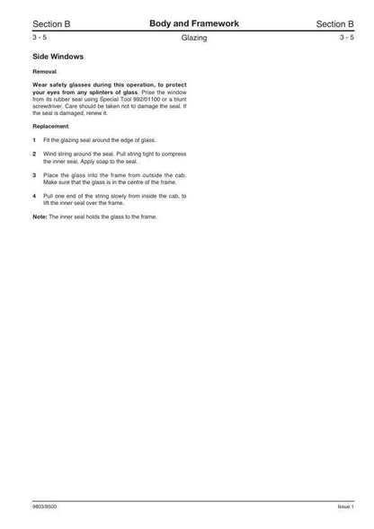 JCB Robot 150 165 Skid Steer Service Manual sample page with technical illustrations