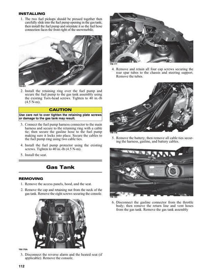 Arctic Cat ZR Riot Pantera Thundercat 7000 9000 Snowmobile Service sample page showing repair procedures