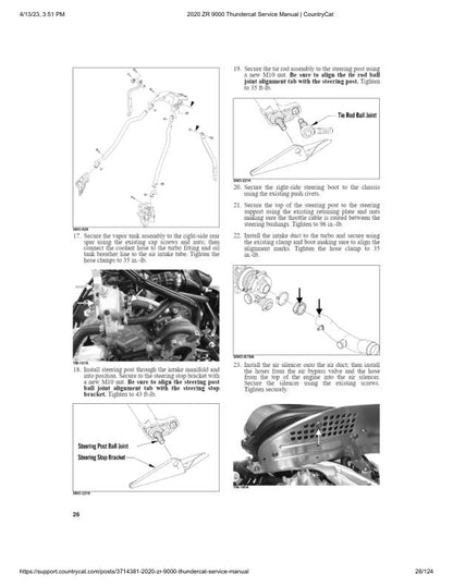 Arctic Cat Thundercat ZR 9000 Snowmobile Service Manual sample page from service manual