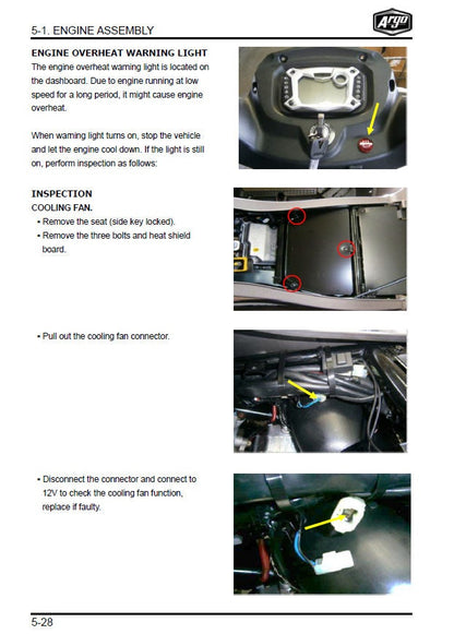 Argo XPLORER XRT 1000 UTV Service Manual sample page from service manual