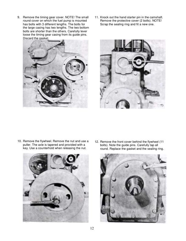 Volvo Penta MD6A MD7A Marine Diesel Engine Service Manual sample page with diagrams and specifications