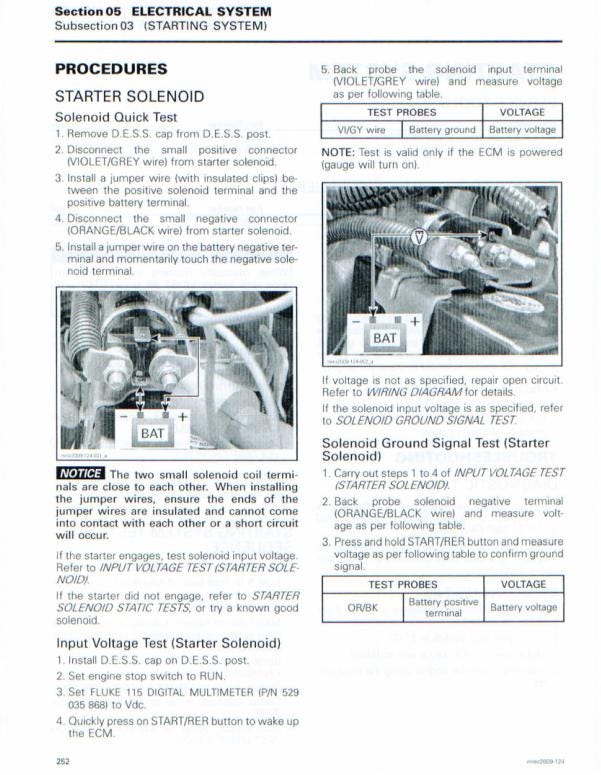 Skidoo REV 1200 GTX GSX MXZ Snowmobile Service Manual sample page showing repair procedures