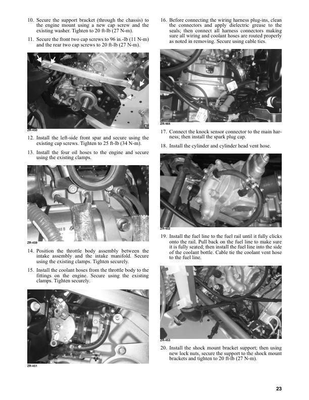 Arctic Cat Norseman Riot Touring ZR M 400 Snowmobile Service Manual sample page from service manual