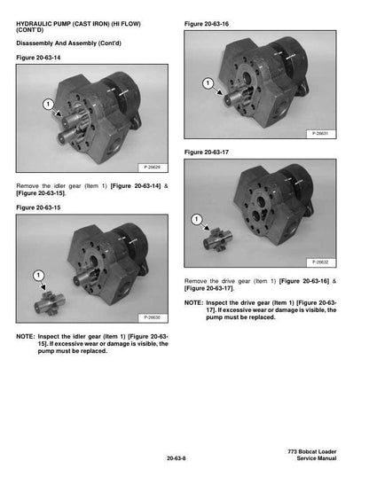 Bobcat 773G Skid Steer Loader Service Manual sample page from service manual