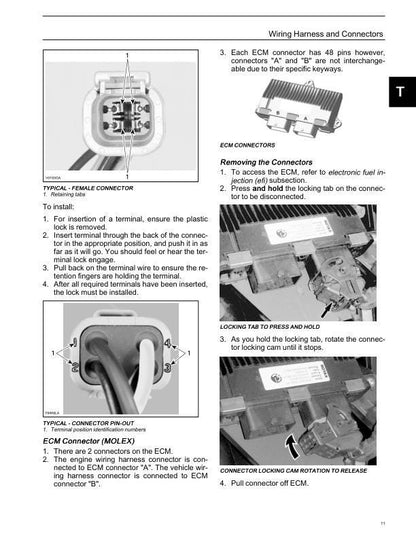 Sea-Doo Switch Pontoon Boat Service Manual sample page with service data and tables