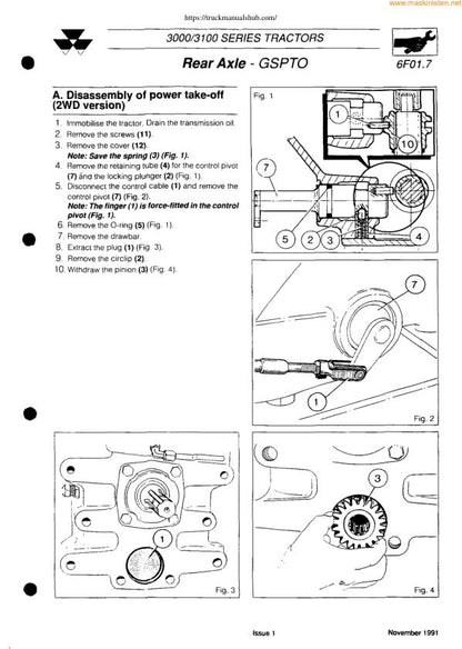 Massey Ferguson MF 3050 3060 3065 Tractor Service Manual sample page from the repair manual