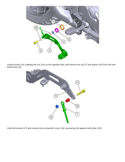 Ducati DesertX Motorcycle Service Manual table of contents
