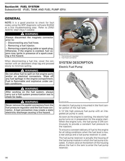 Lynx XTerrain Series 600 850 Snowmobile Service Manual sample page from service manual