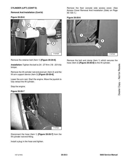 Bobcat Toolcat 5600 Utility Work Machine Service Manual sample page from service manual