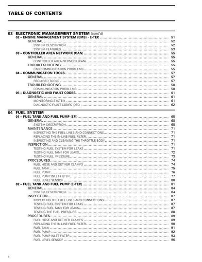 Skidoo Backcountry 600 850 Snowmobile Service Manual sample page from service manual