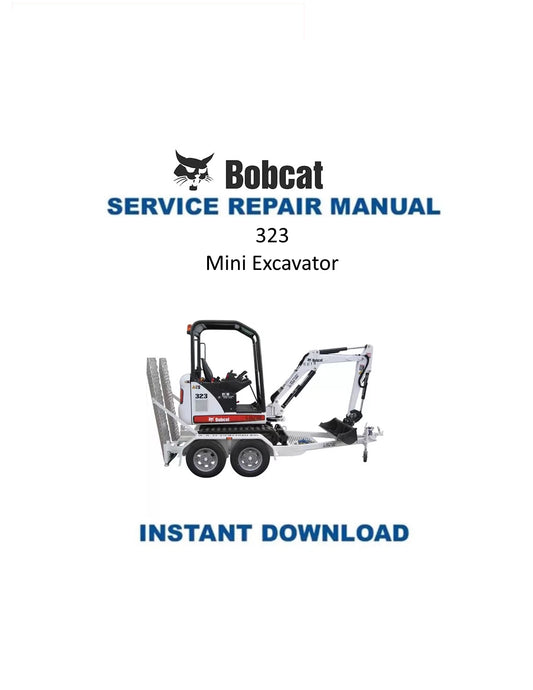 Manual de servicio de mini excavadora Bobcat 323