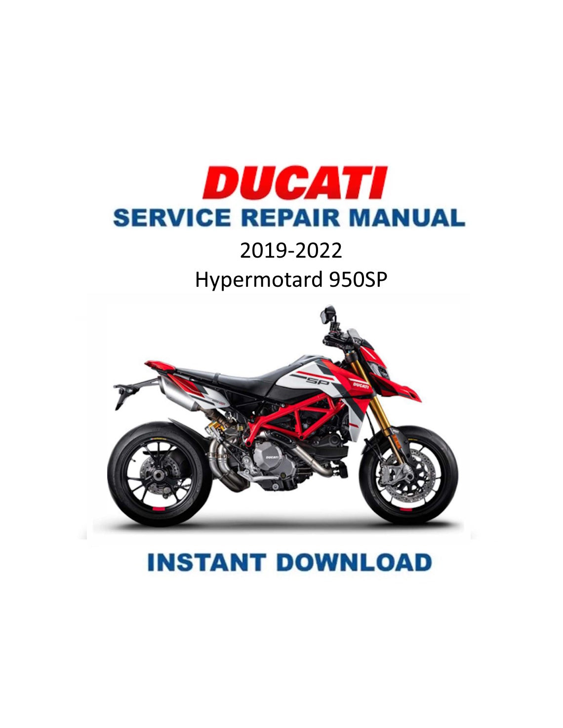 Ducati Hypermotard 950 SP Motorcycle Service Manual PDF | 2019-2022