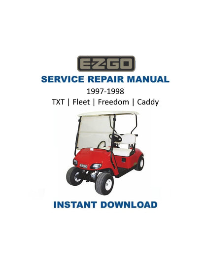 Manuale di servizio golf cart a gas EZGO TXT Fleet Freedom Caddy | 1997-1998
