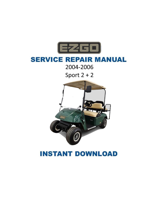 Manual de servicio de carrito de golf eléctrico EZGO Sport 2+2 | 2004-2006
