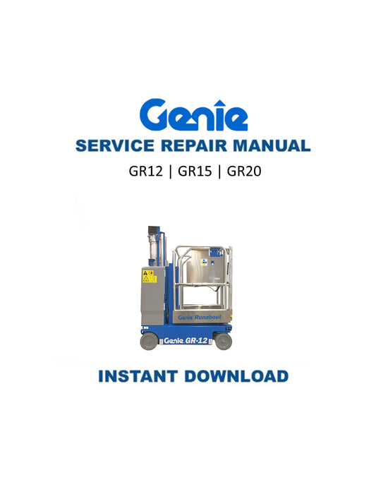 Manual de servicio Genie GR 12 15 20