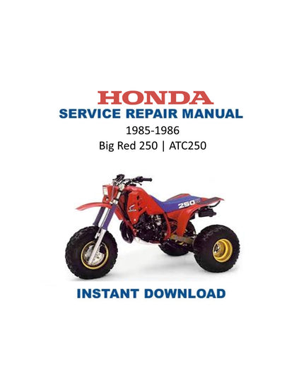 Manuel d’entretien de moto Honda ATC250 Big Red PDF | 1985–1986