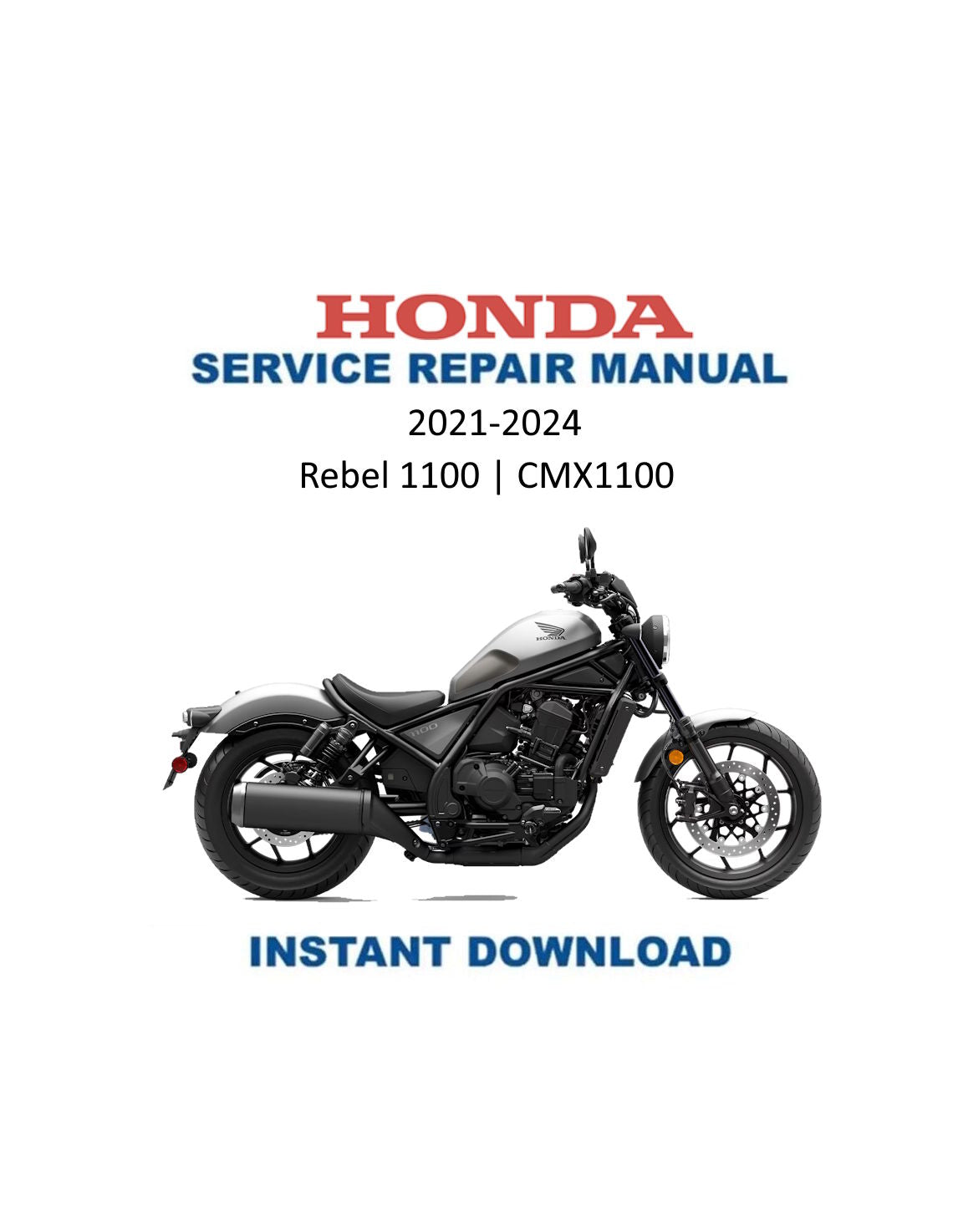 Honda Rebel 1100 CMX1100 service manual PDF 2021-2024