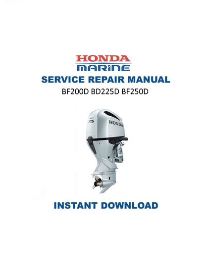 Manuale di servizio fuoribordo Honda BF200D BF225D BF250D