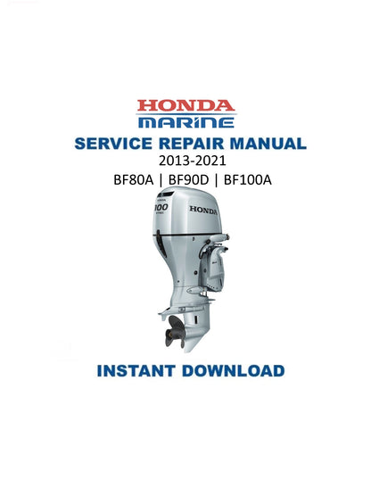 Honda BF80A BF90D BF100A Outboard Service Manual PDF | 2013-2021