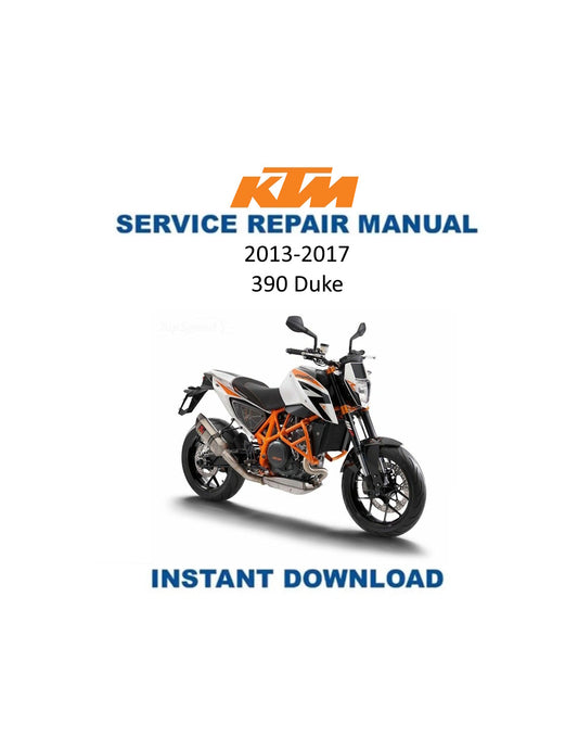 KTM 390 Duke Motorcycle Service Manual PDF | 2013-2017