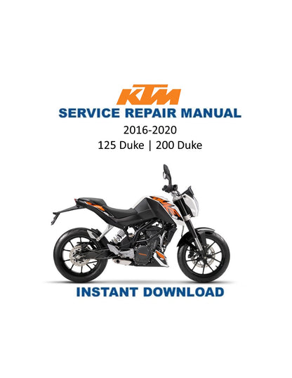 Manual de servicio de la motocicleta KTM 125 200 Duke | 2016-2020