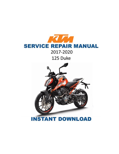 KTM 125 Duke Motorcycle Service Manual PDF | 2017-2020