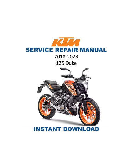 Manual de servicio de la motocicleta KTM 125 Duke | 2018-2023