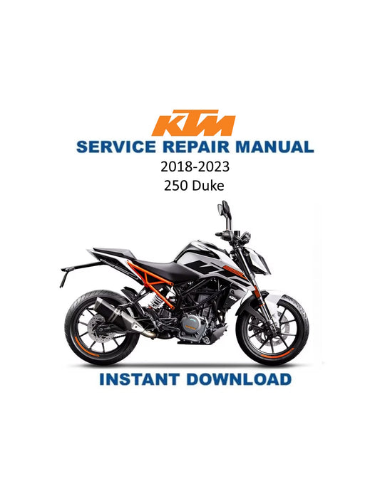 Manual de servicio de la motocicleta KTM 250 Duke | 2018-2023