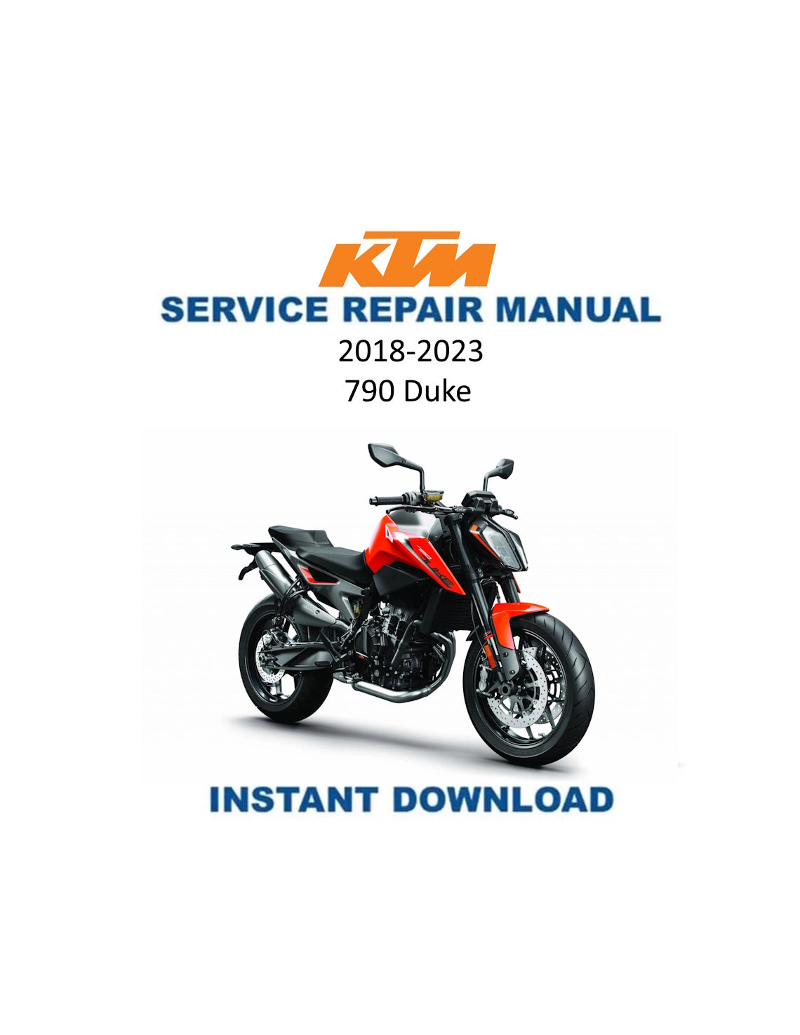 Manual de servicio de la motocicleta KTM 790 Duke | 2018-2023