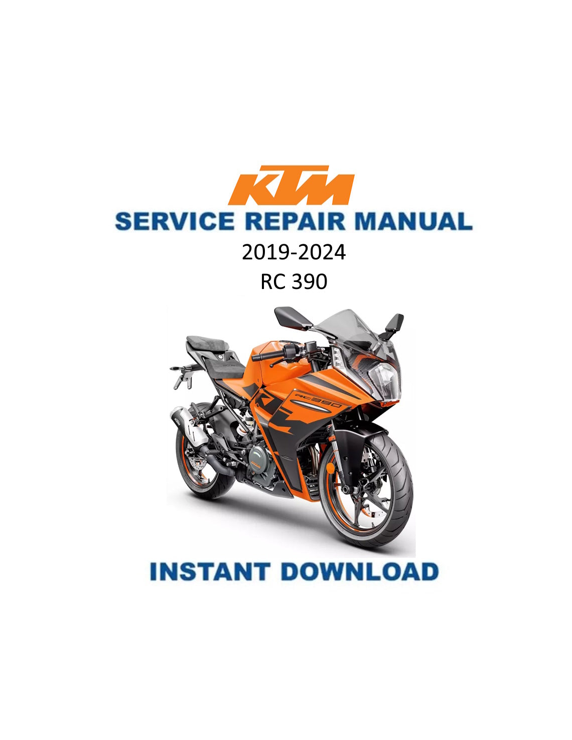 KTM RC 390 Motorcycle Service Manual PDF | 2014-2019