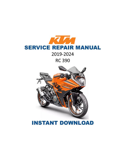 KTM RC 390 Motorcycle Service Manual PDF | 2014-2019
