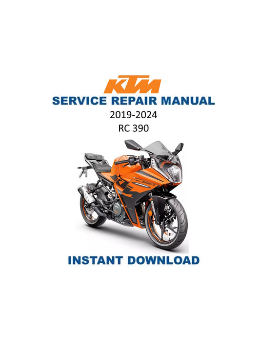 Manual de servicio de la motocicleta KTM RC 390 | 2019-2014