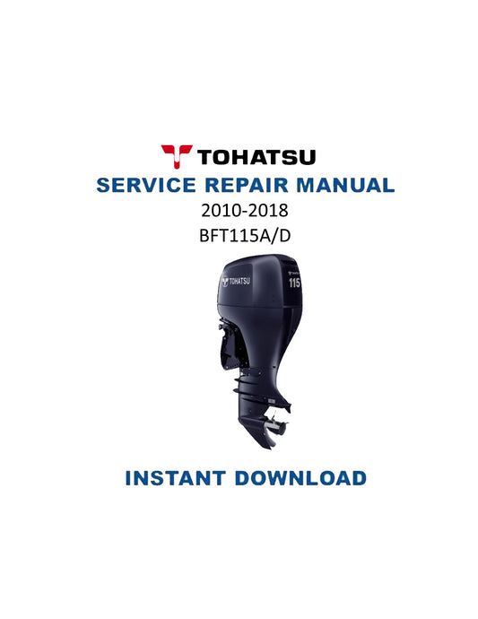 Tohatsu BFT115A BFT115D Outboard Service Manual PDF | 2010-2018