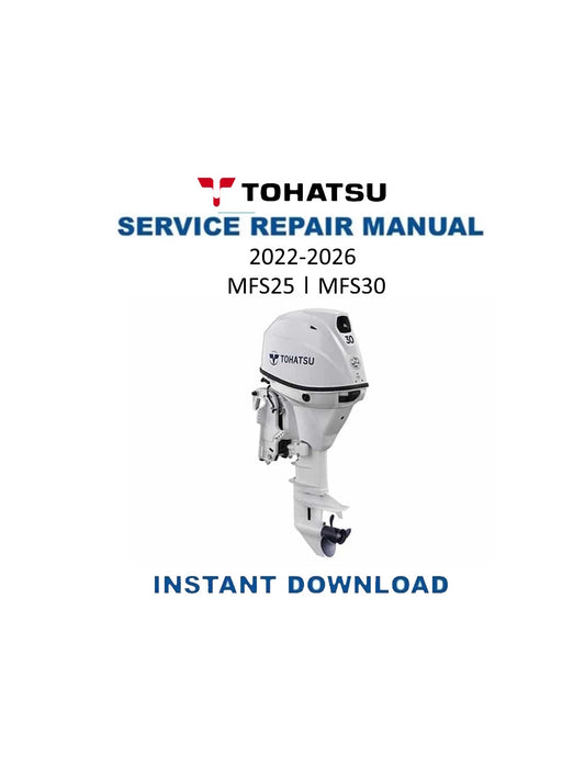 Manual de servicio del motor fuera de borda Tohatsu MFS25D MFS30D | 2022-2026