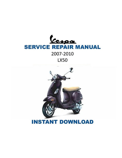 Vespa LX 50 Scooter Service Manual PDF | 2007–2010