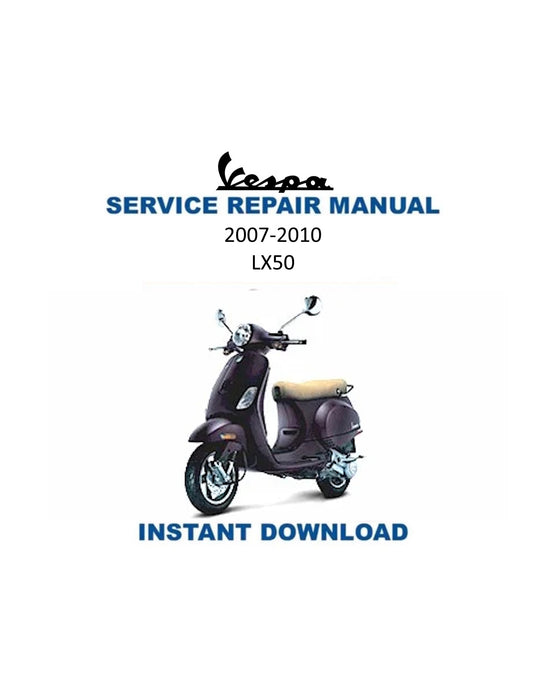 Vespa LX 50 Scooter Service Manual PDF | 2007–2010
