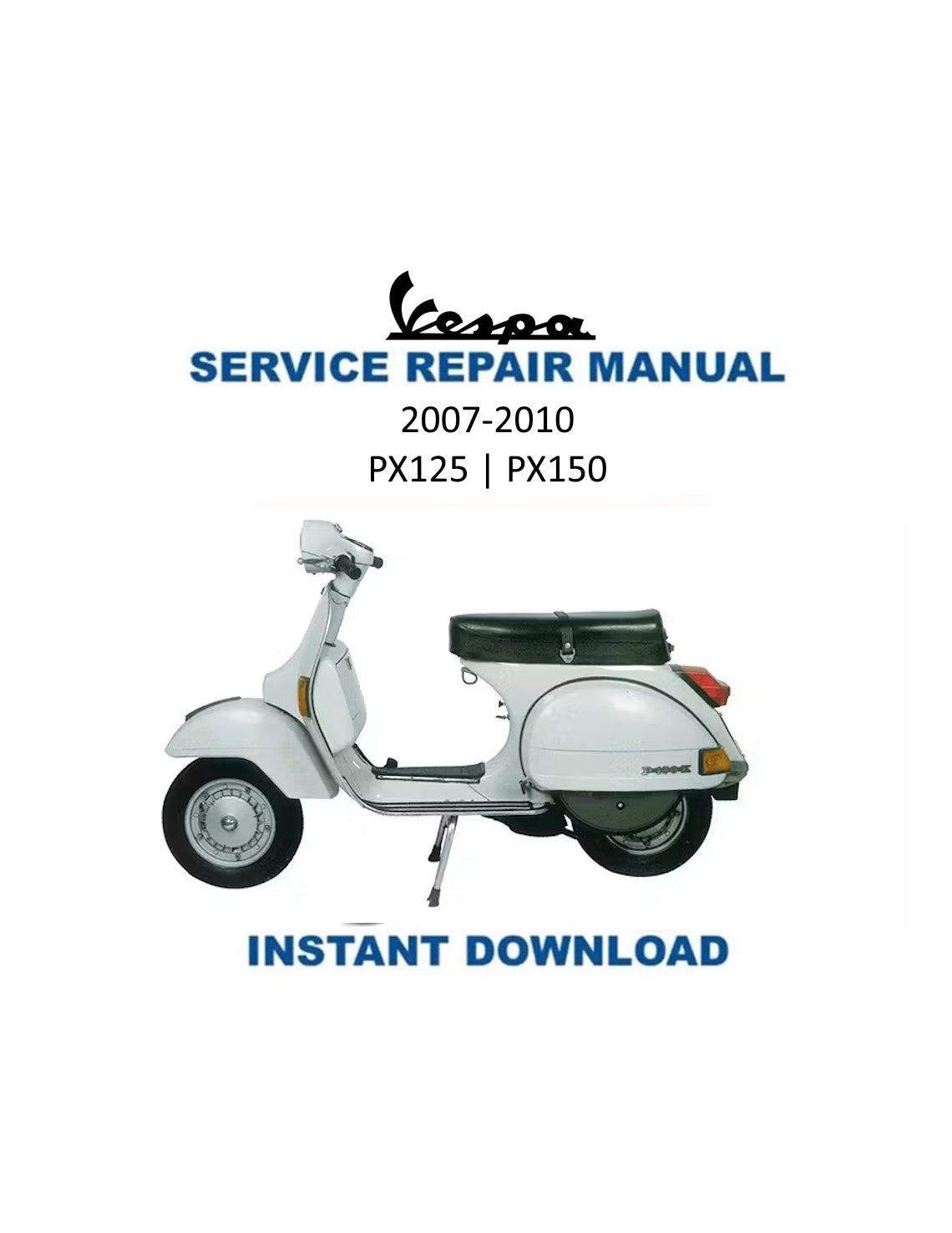 Manuel d’entretien du scooter Vespa PX 125 150 Euro 2 PDF | 2007–2010