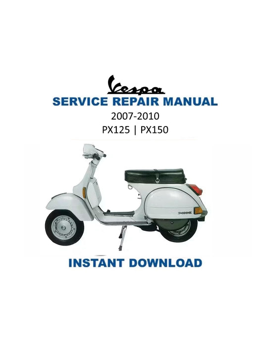 Vespa PX 125 150 Euro 2 Scooter Service Manual PDF | 2007–2010