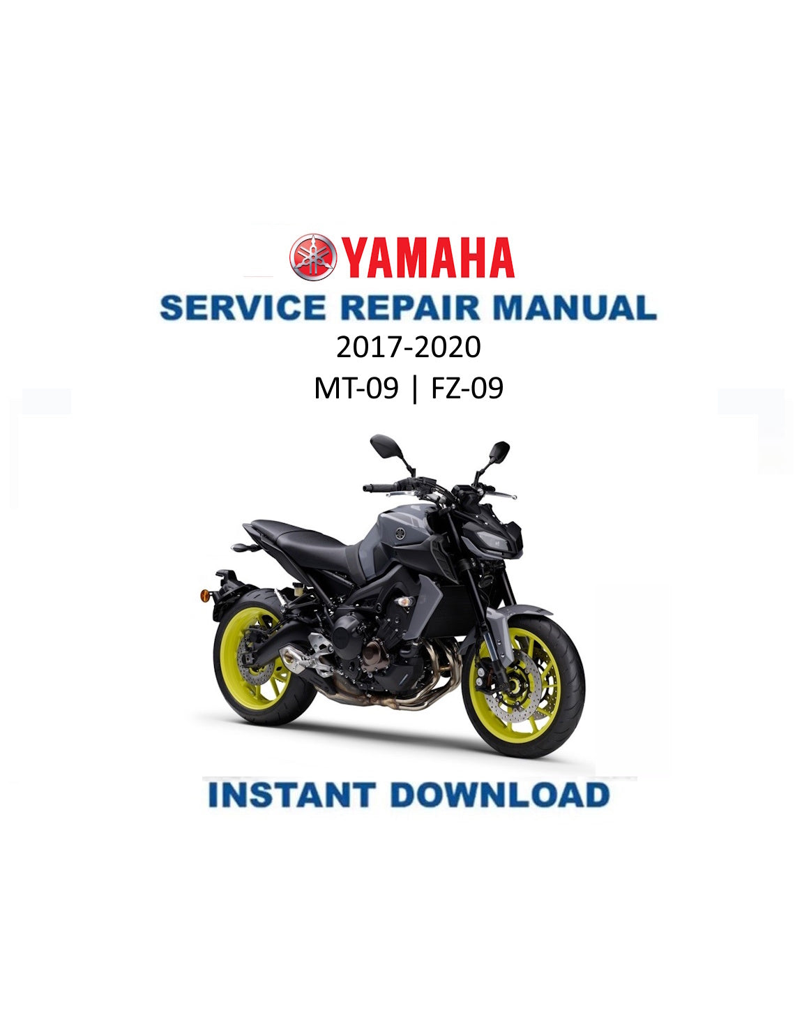 Manuale di servizio moto Yamaha MT09 FZ09 | 2017-2020 | MT-09 FZ-09