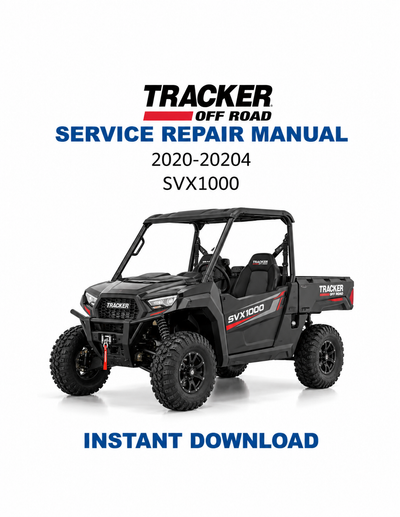 Tracker Offroad SVX1000 UTV Service Manual PDF | 2020-2024