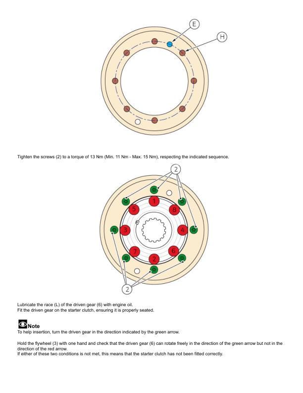 Ducati Panigale V2 Motorcycle Service Manual sample page showing repair procedures