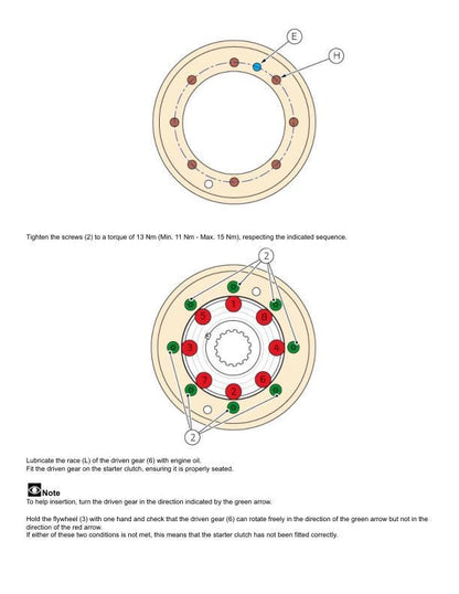 Ducati Panigale V2 Motorcycle Service Manual sample page showing repair procedures